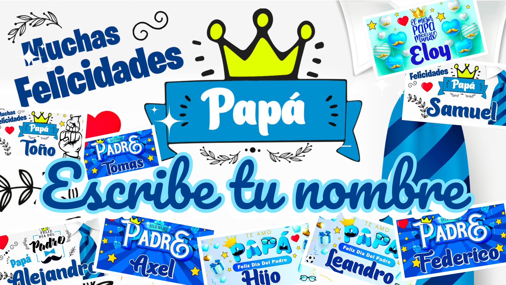 Felicidades Pap Escribe Tu Nombre