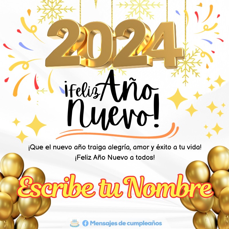 Feliz 2025 Escribe tu Nombre