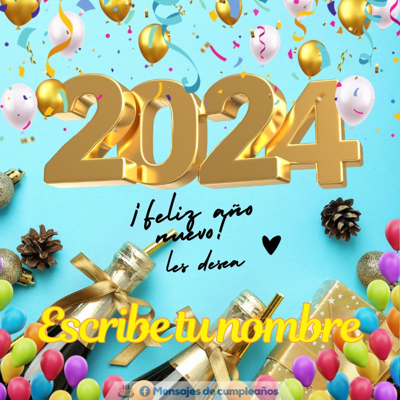 Feliz 2024 Escribe tu Nombre