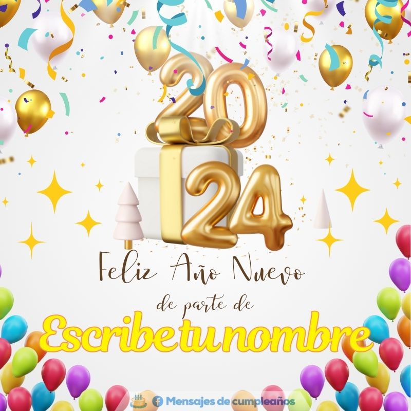 Feliz 2024 Escribe Tu Nombre   Base12 