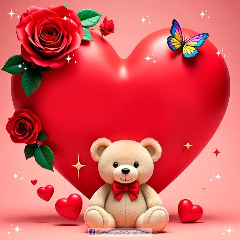 Corazón y Oso de Peluche