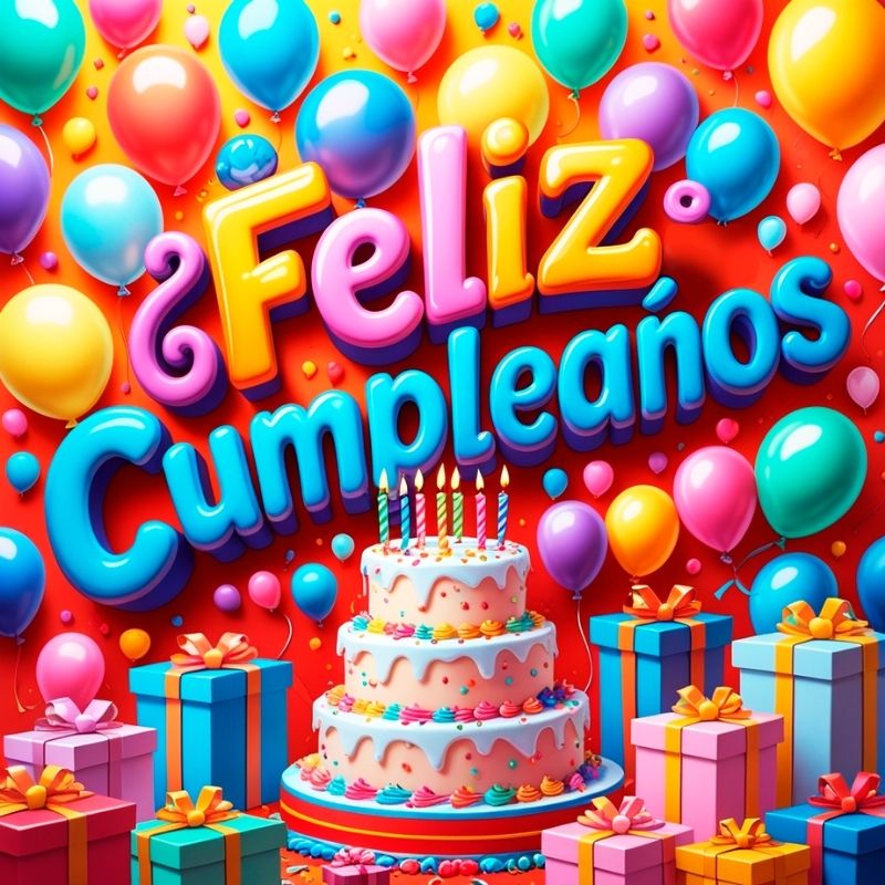 Globos y Torta de Cumpleaños