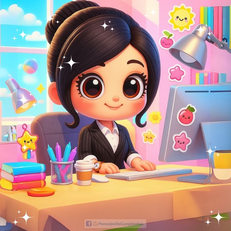 Muñeca en Escritorio