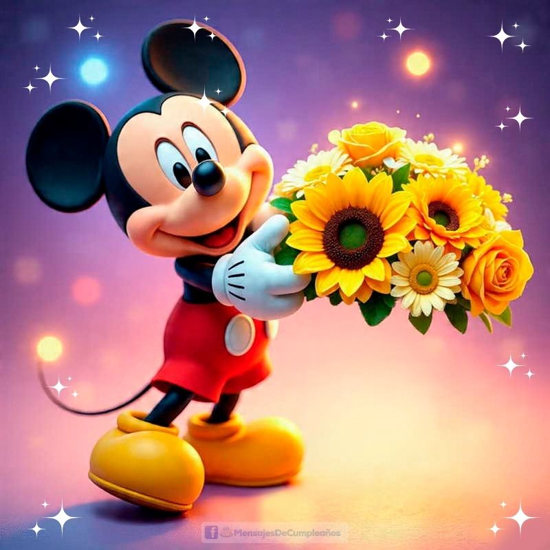Mickey y Girasoles