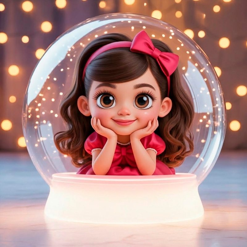 Muñeca en una Bola de Cristal 