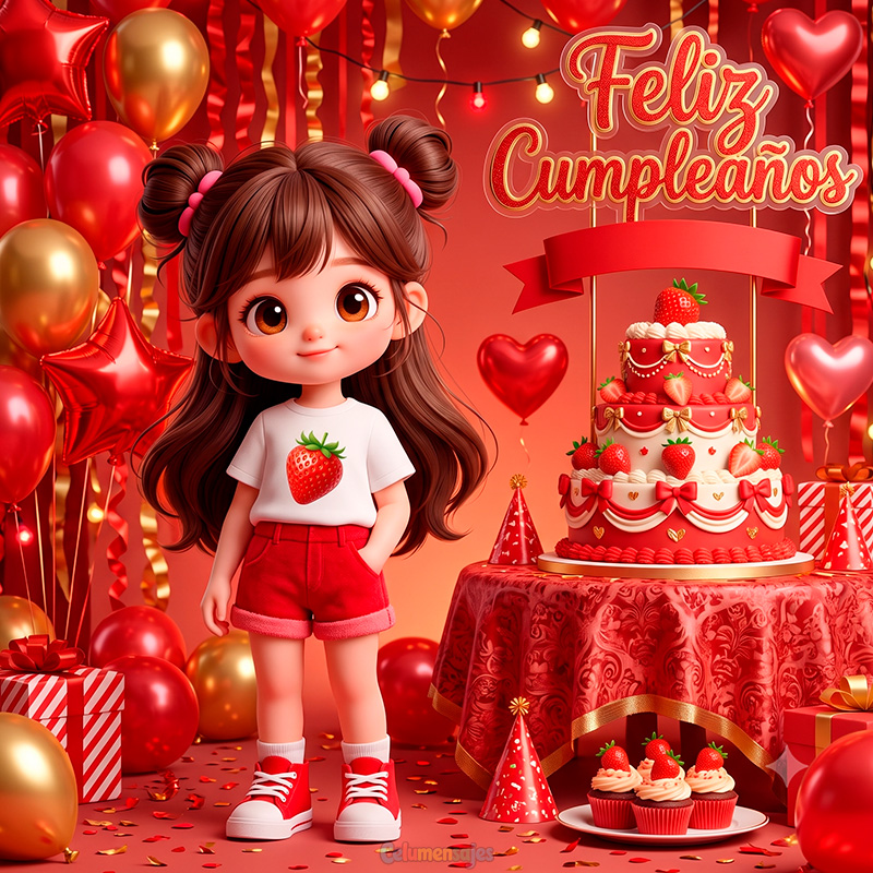 Cumpleañera de Rojo