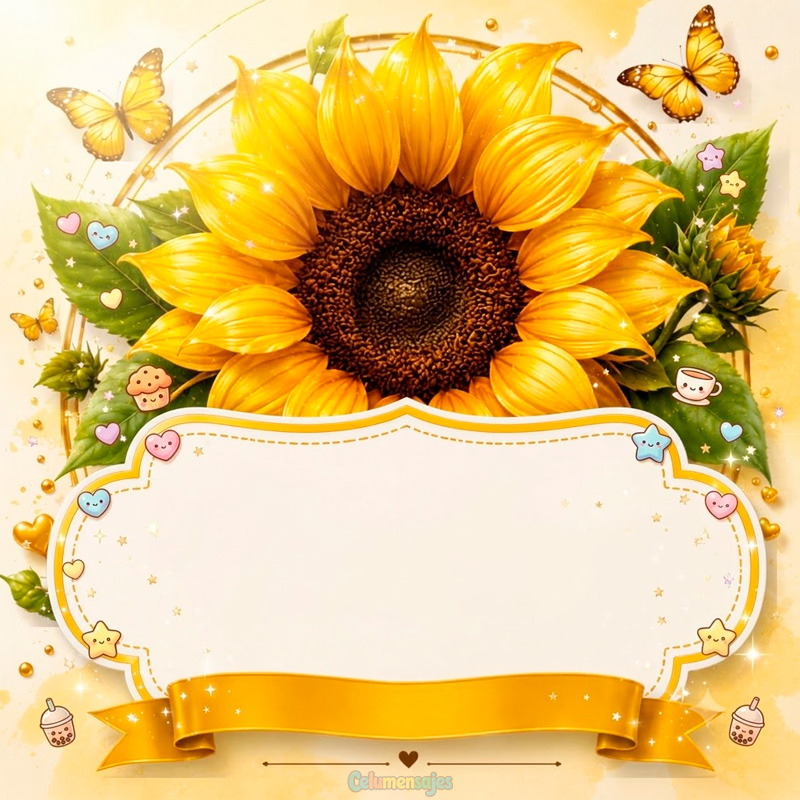 Girasol y Mariposas