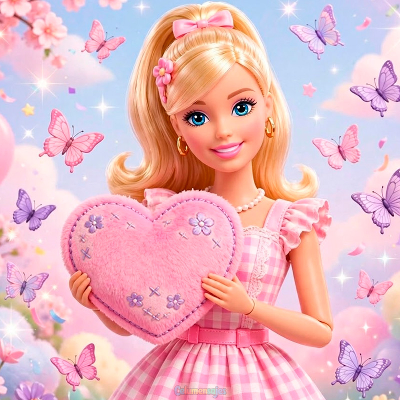 Barbie y un corazón