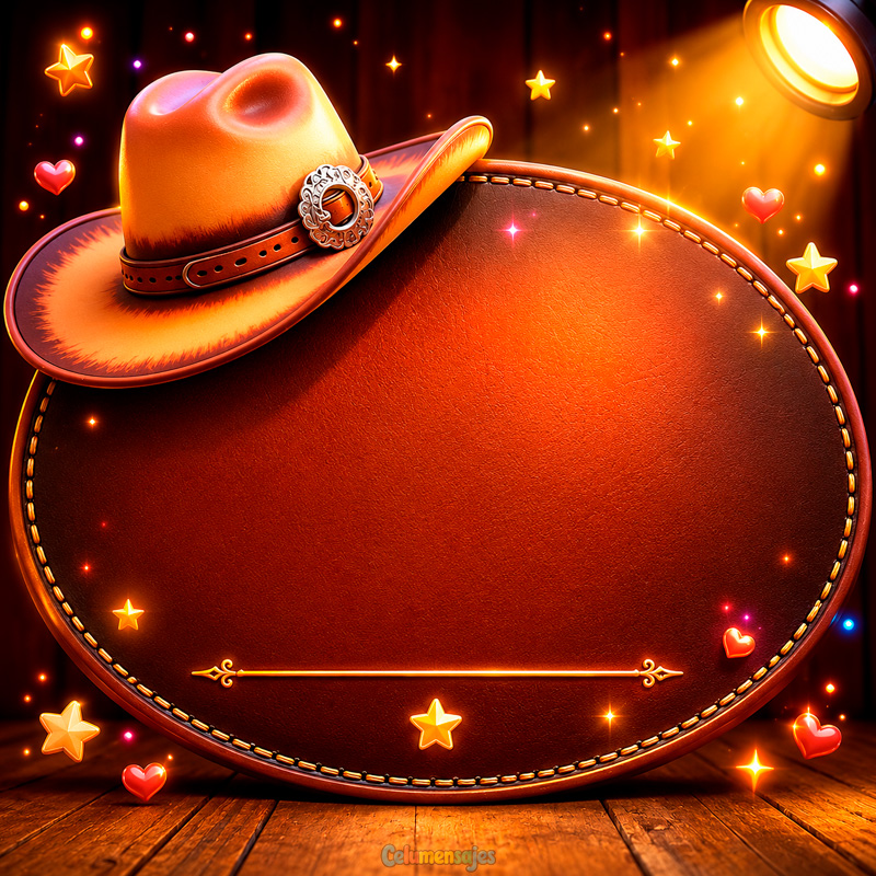 Sombrero Vaquero con Cartel de Cumpleaños