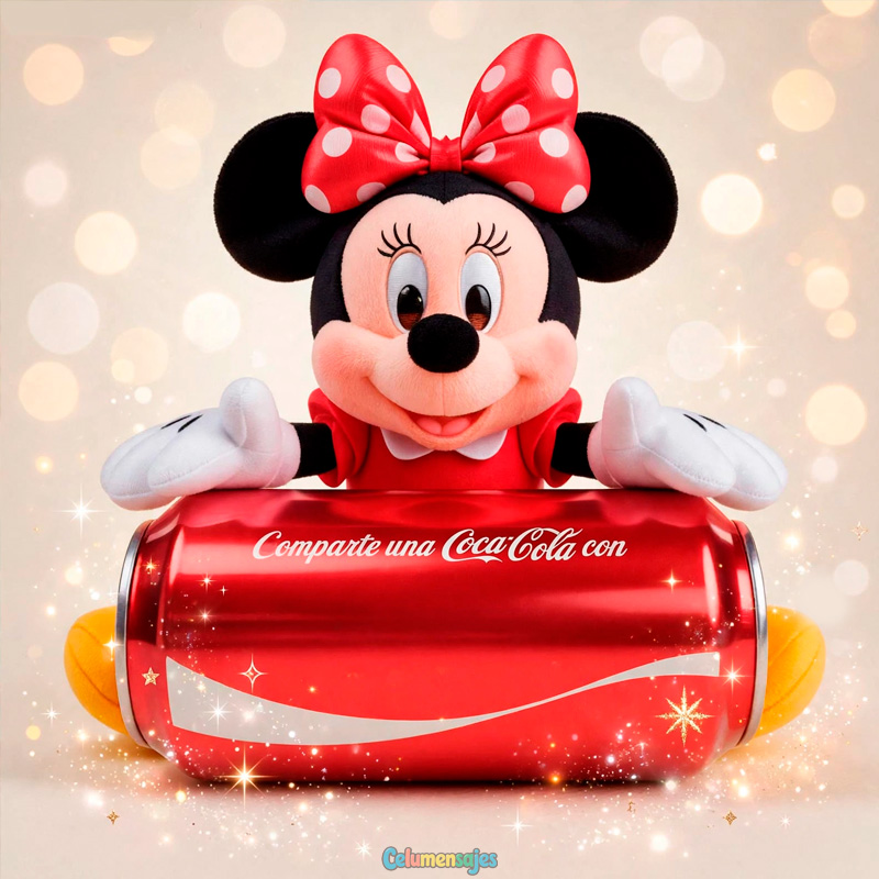 Minnie Mouse con Lata de Refresco