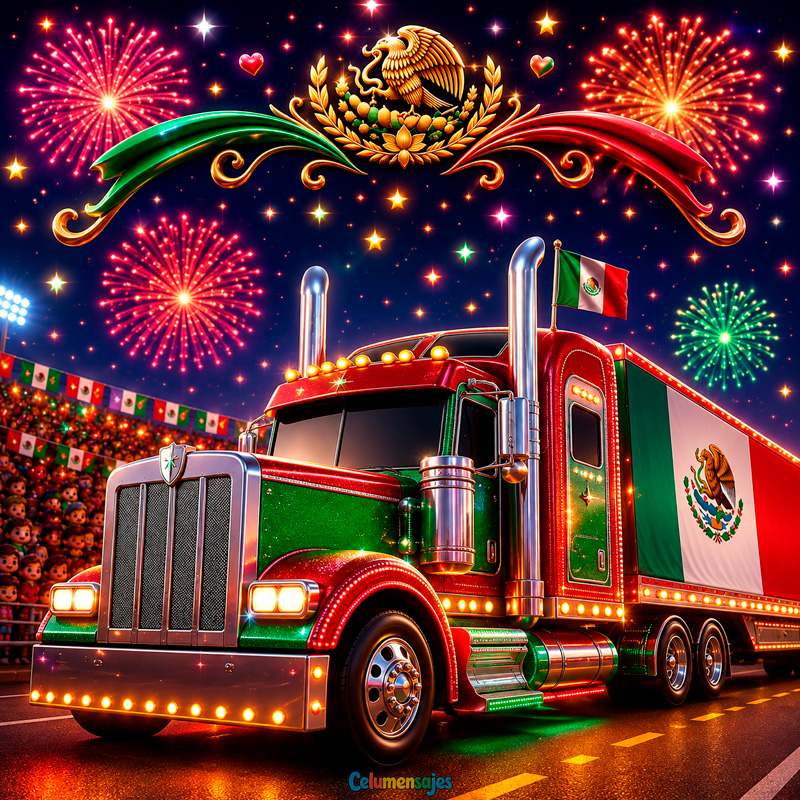 Tráiler Patriótico Mexicano con Fuegos Artificiales