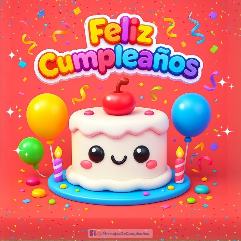 Torta de Cumpleaños y globos