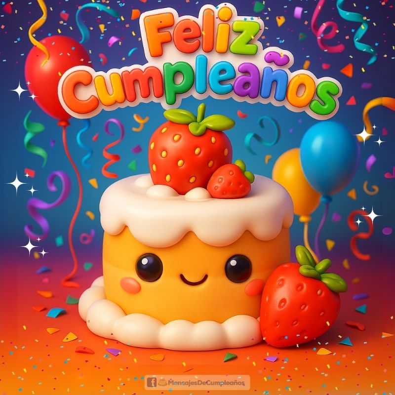 Torta de Cumpleaños y globos
