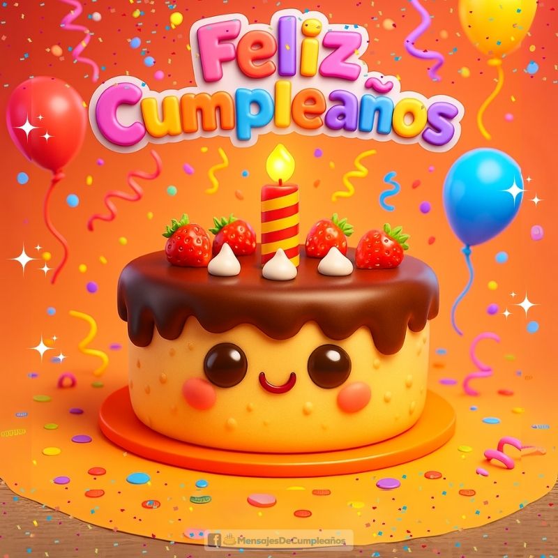Torta de Cumpleaños y globos