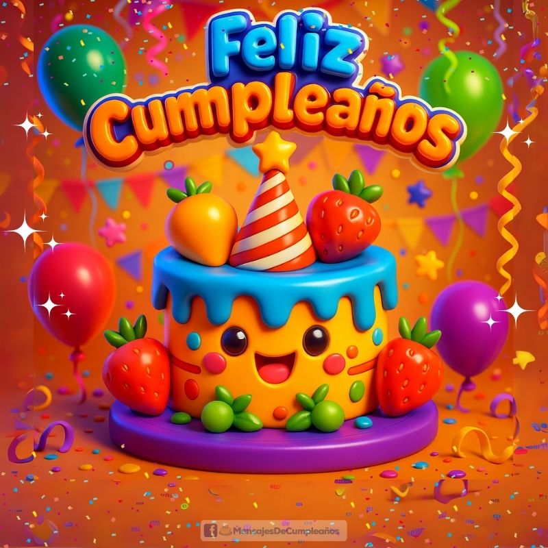 Torta de Cumpleaños y globos