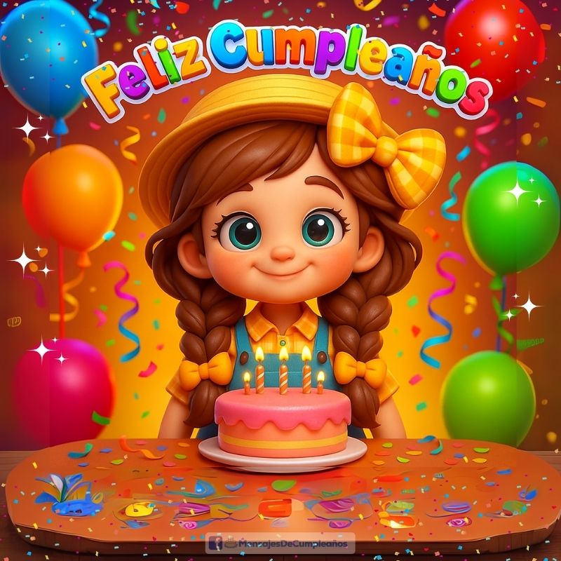 Muñeca Kawaii de Cumpleaños