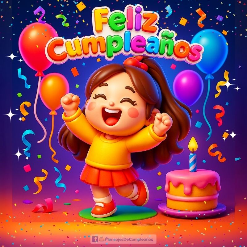 Muñeca Kawaii de Cumpleaños
