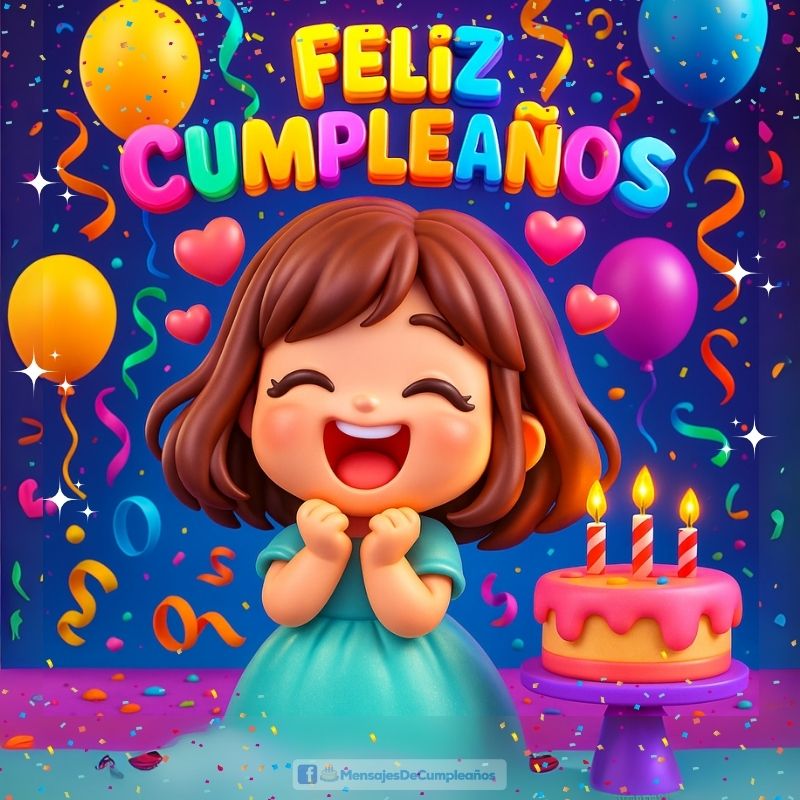 Muñeca Kawaii de Cumpleaños
