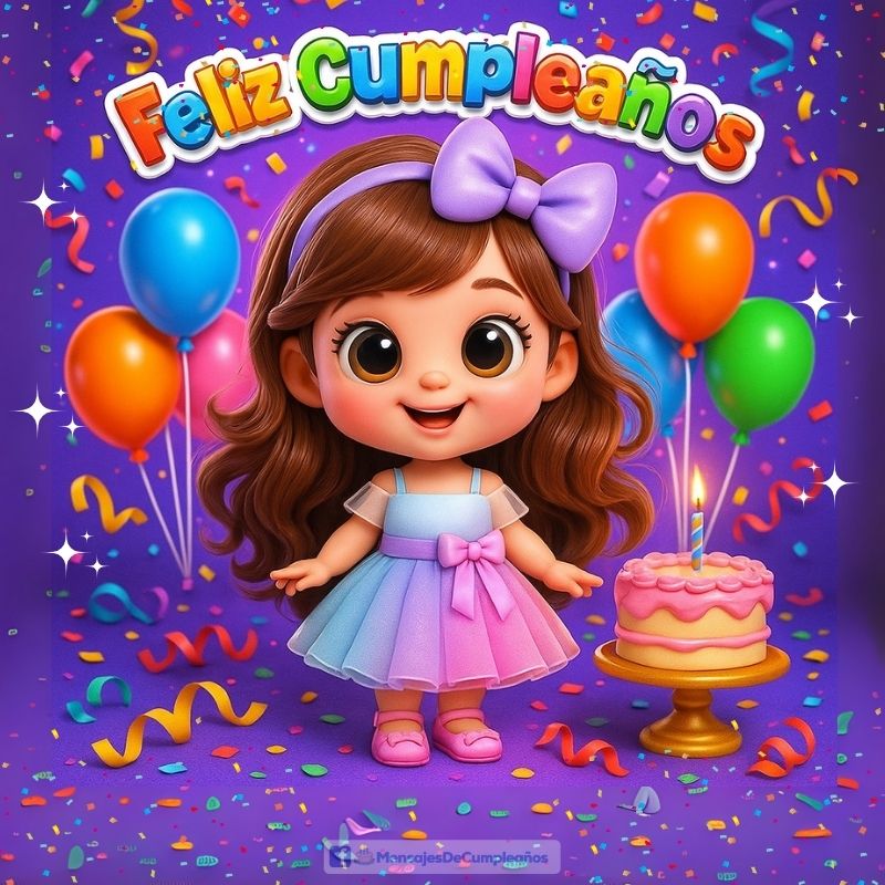 Muñeca Kawaii de Cumpleaños