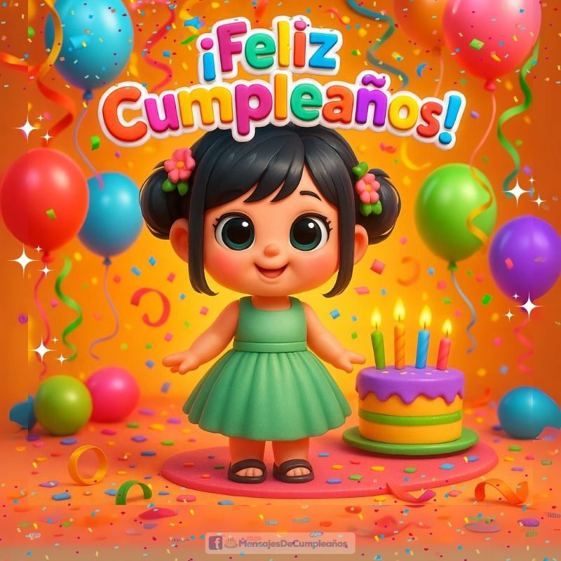 Muñeca Kawaii de Cumpleaños
