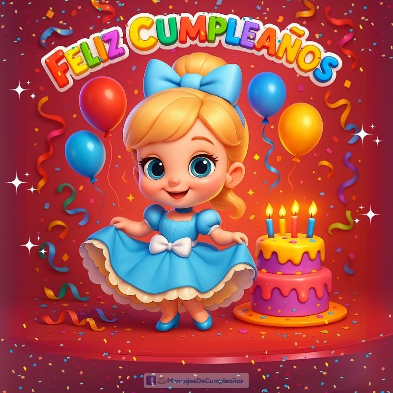 Muñeca Kawaii de Cumpleaños
