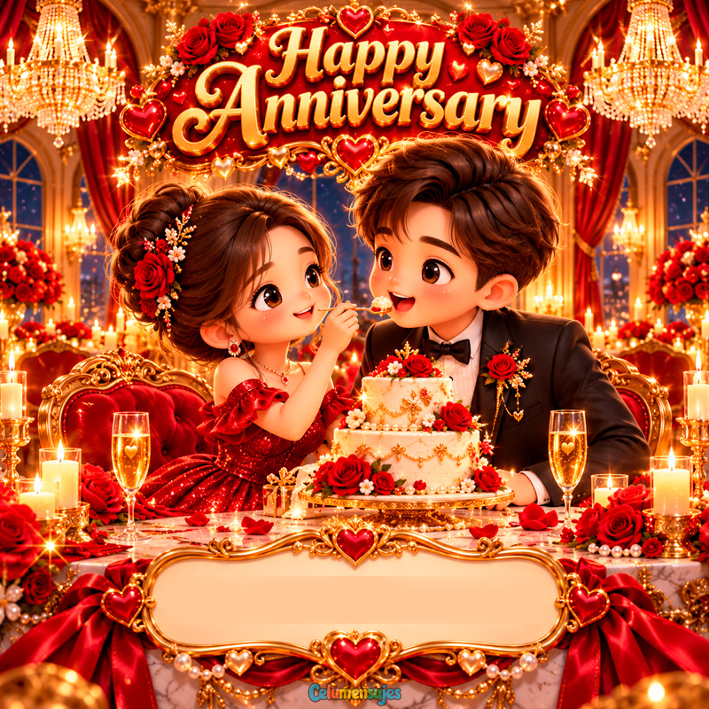 Cena de Gala Happy Anniversary de Pareja con Pastel
