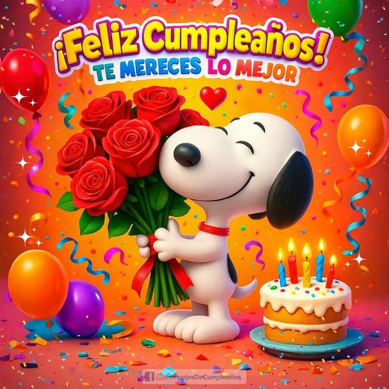 Snoopy de Cumpleaños