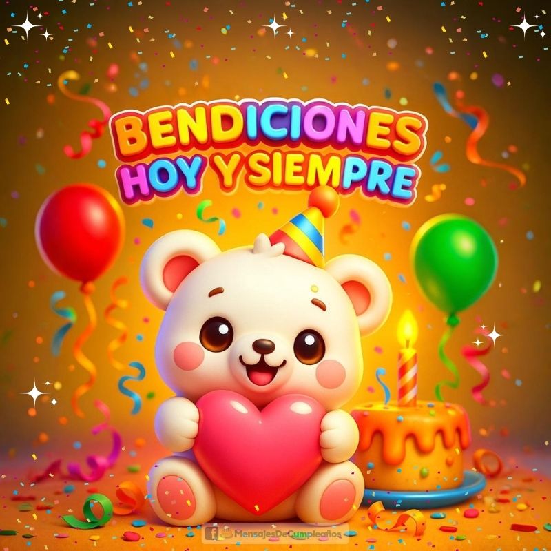 Cumpleaños Osito Blanco